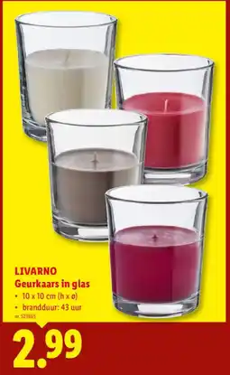 Lidl Geurkaars in glas aanbieding