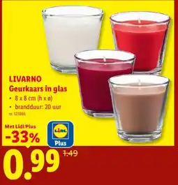 Lidl Geurkaars in glas aanbieding