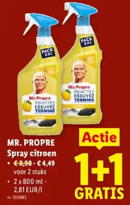 Lidl Mr. Propre Spray citroen aanbieding