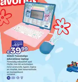 Dreamland Stitch tweetalige educatieve laptop aanbieding