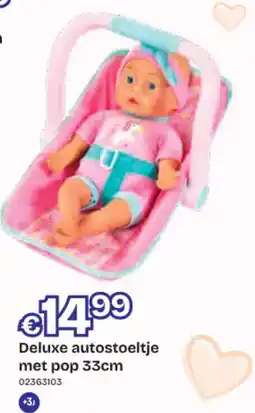 Dreamland Deluxe autostoeltje met pop aanbieding