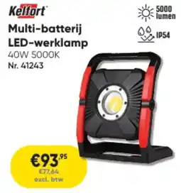 Toolstation Kelfort Multi-batterij LED-werklamp aanbieding