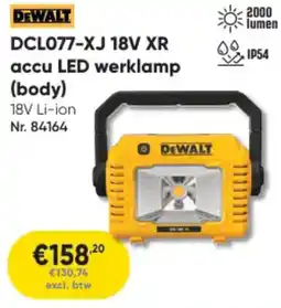 Toolstation DeWalt DCL077-XJ 18V XR accu LED werklamp (body) aanbieding