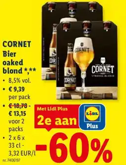 Lidl Cornet bier oaked blond aanbieding