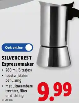 Lidl Silvercrest espressomaker aanbieding