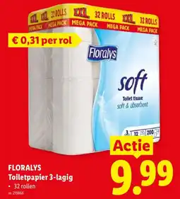 Lidl Floralys toilet papier 3-lagig aanbieding