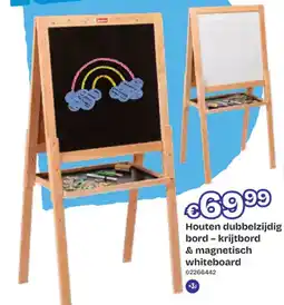 Dreamland Houten dubbelzijdig bord - krijtbord & magnetisch whiteboard aanbieding