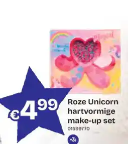 Dreamland Roze Unicorn hartvormige make-up set aanbieding