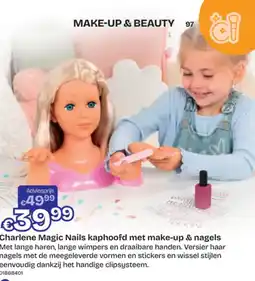 Dreamland Charlene Magic Nails kaphoofd met make-up & nagels aanbieding