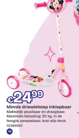Dreamland Minnie driewielstep inklapbaar aanbieding