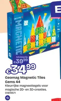 Dreamland Geomag magnetic tiles gems 44 aanbieding