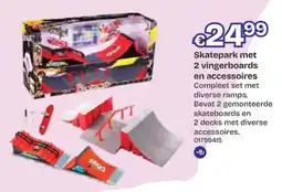 Dreamland Skatepark met 2 vingerboards en accessoires aanbieding