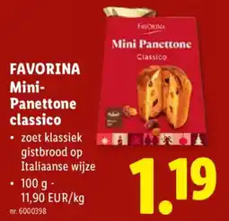 Lidl favorina mini panettone classico aanbieding