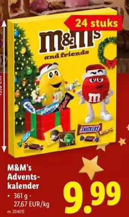 Lidl M&M's Adventskalender aanbieding