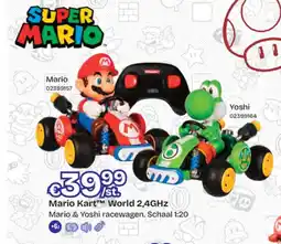Dreamland Mario Kart™ World 2,4GHz Mario & Yoshi racewagen aanbieding