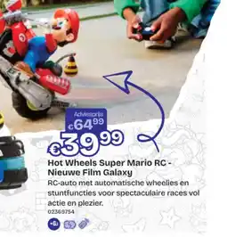 Dreamland Hot Wheels Super Mario RC - Nieuwe Film Galaxy aanbieding