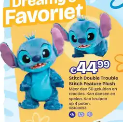 Dreamland Stitch double trouble stitch feature plush aanbieding