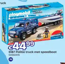 Dreamland Playmobil politie truck met speedboot aanbieding