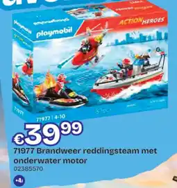 Dreamland Brandweer reddingsteam met onderwater motor aanbieding