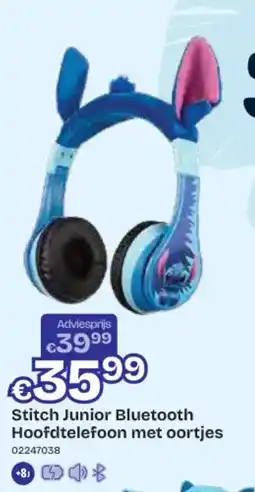 Dreamland Stitch junior bluetooth hoofdtelefoon met oortjes aanbieding