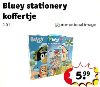 Kruidvat Bluey stationery koffertje aanbieding