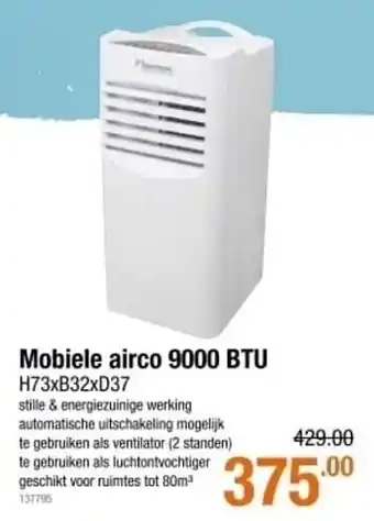 Cevo Mobiele airco 9000 btu aanbieding