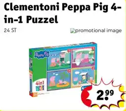 Kruidvat Clementoni Peppa Pig 4-in-1 Puzzel aanbieding