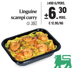Linguine scampi curry