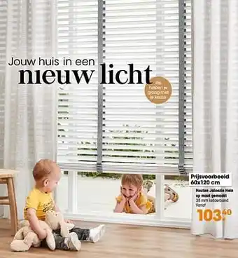 Kwantum Houten jaloezie hein op maat gemaakt aanbieding