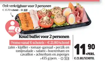 Buurtslagers Koud buffet voor 2 personen aanbieding