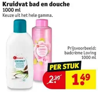 kruidvat bad en douche Badcrème loving 1000ml