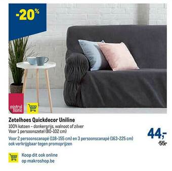 Zetelhoes Quickdecor Uniline