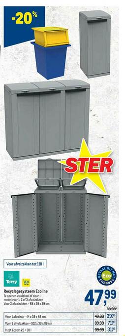 Makro Recyclagesysteem Ecoline aanbieding