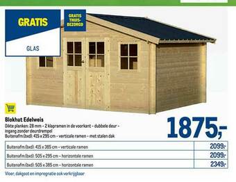 Makro Blokhut Edelweis aanbieding