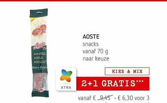Spar Colruyt Aoste Snacks aanbieding