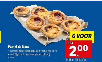 Lidl Pastel De Nata aanbieding