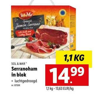 Lidl Serranoham In Blok aanbieding