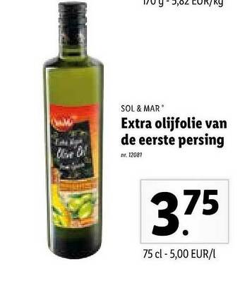 Lidl Extra Olijfolie Van De Eerste Persing aanbieding