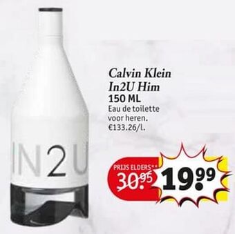 Kruidvat Calvin klein in2u him 150ml aanbieding