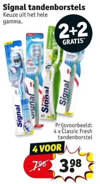 Kruidvat signal Classic fresh tandenborstel aanbieding