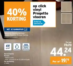 GAMMA Click vinyl Progetto vloeren aanbieding