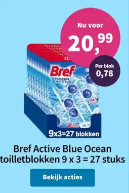 Plein.nl Bref Active Blue Ocean toiletblokken aanbieding
