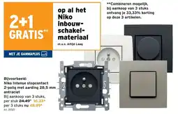 GAMMA niko inbouw-schakel-materiaal aanbieding