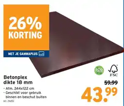 GAMMA Betonplex aanbieding