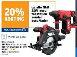 GAMMA Skil 20V accu cirkelzaag aanbieding