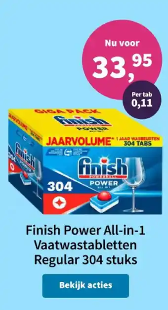 Finish Power All-in-1 Vaatwastabletten Regular