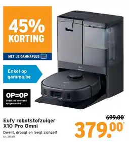 GAMMA Eufy robotstofzuiger X10 Pro Omni aanbieding