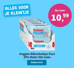 Plein.nl Huggies billendoekjes pure aanbieding