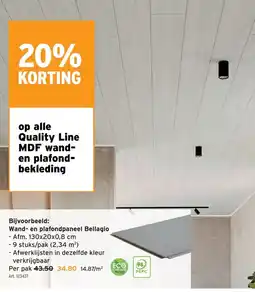 GAMMA Quality Line MDF wand- en plafondbekleding aanbieding
