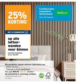 GAMMA latten-wanden voor binnen aanbieding